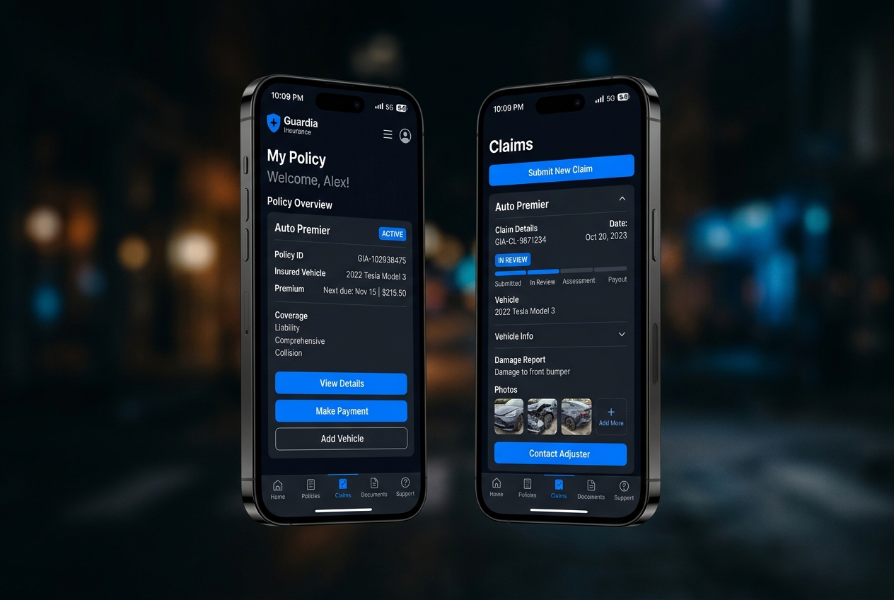 Insurance Mobile App Portal